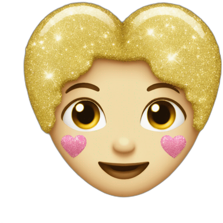 coeur avec des paillettes emoji