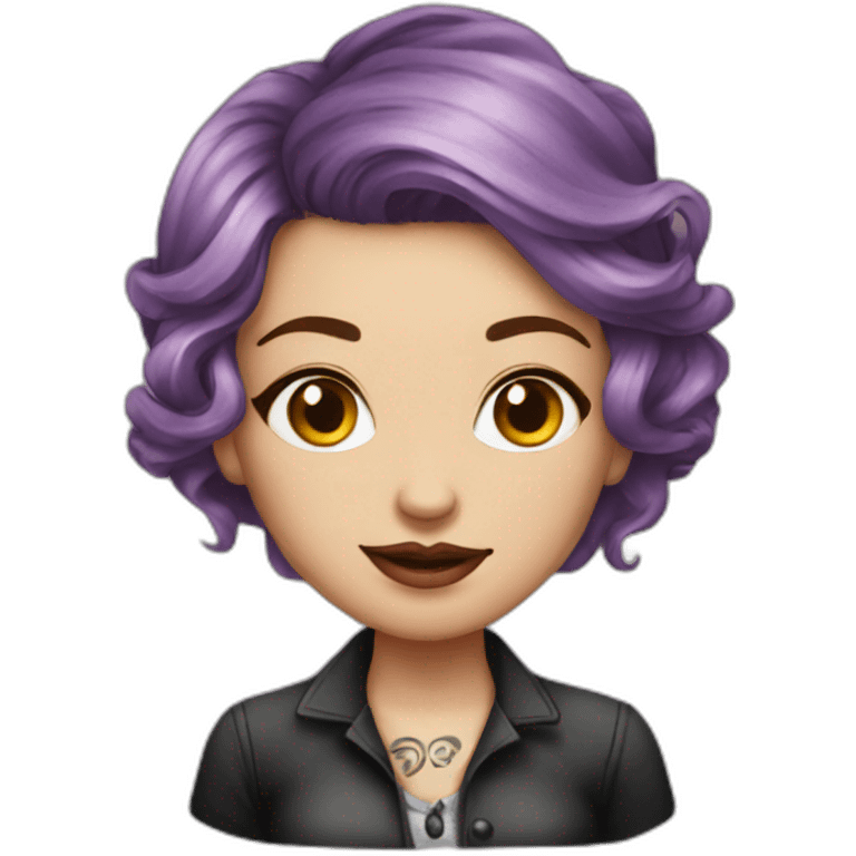 readhead girl tattooist emoji