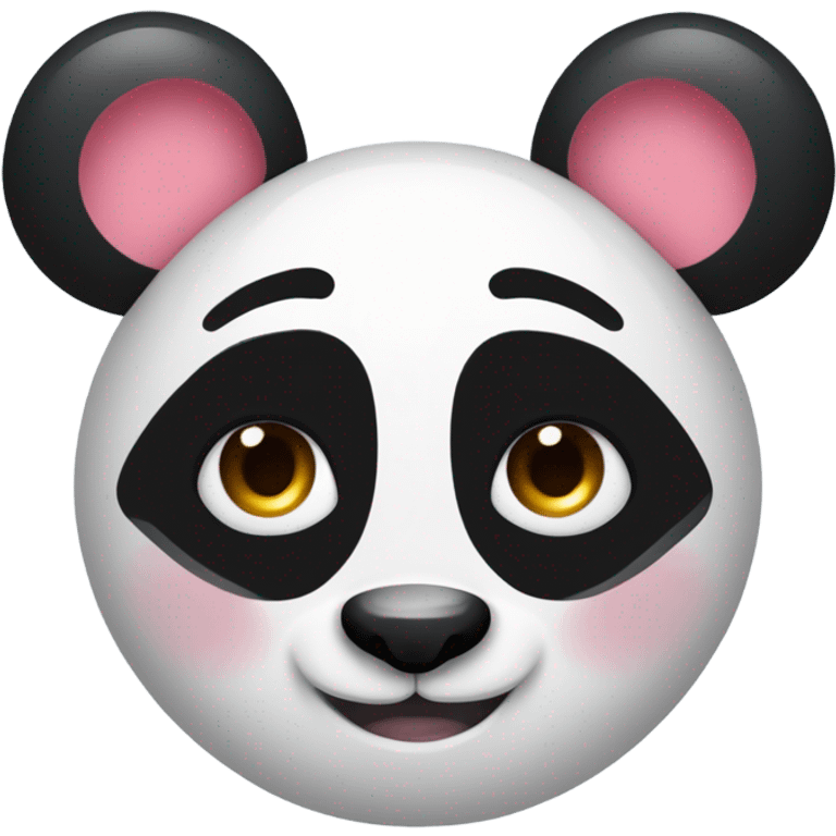 Corazon con panda y brillo emoji