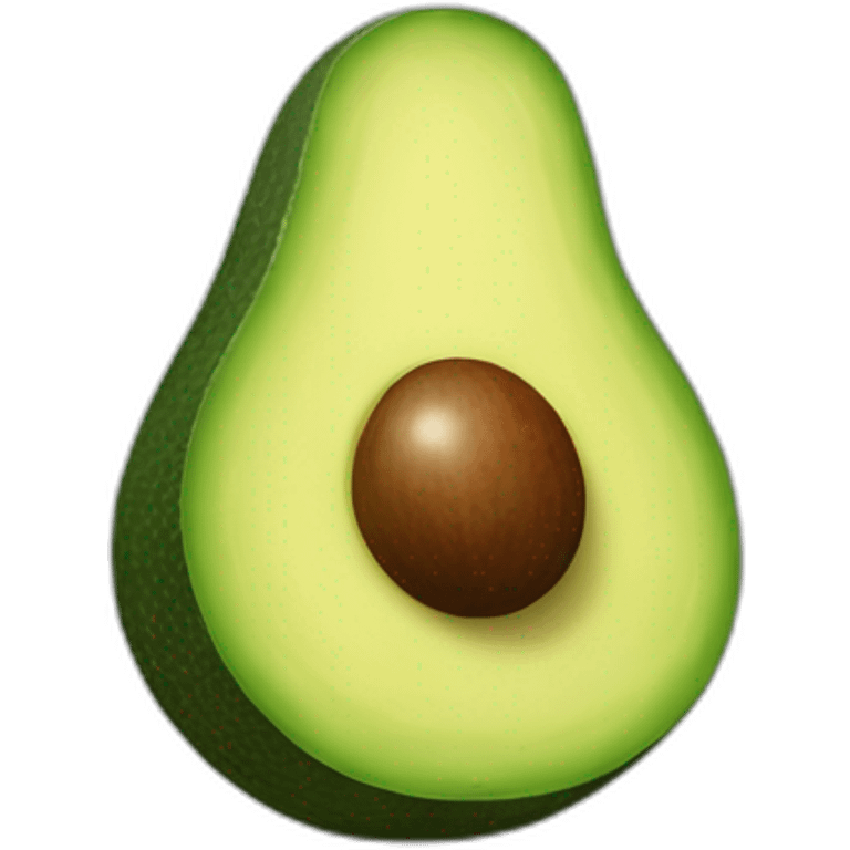 avocado cut in half with a guitar emoji