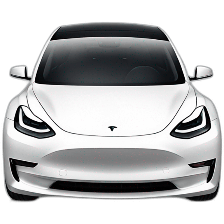 white Tesla Model 3 emoji