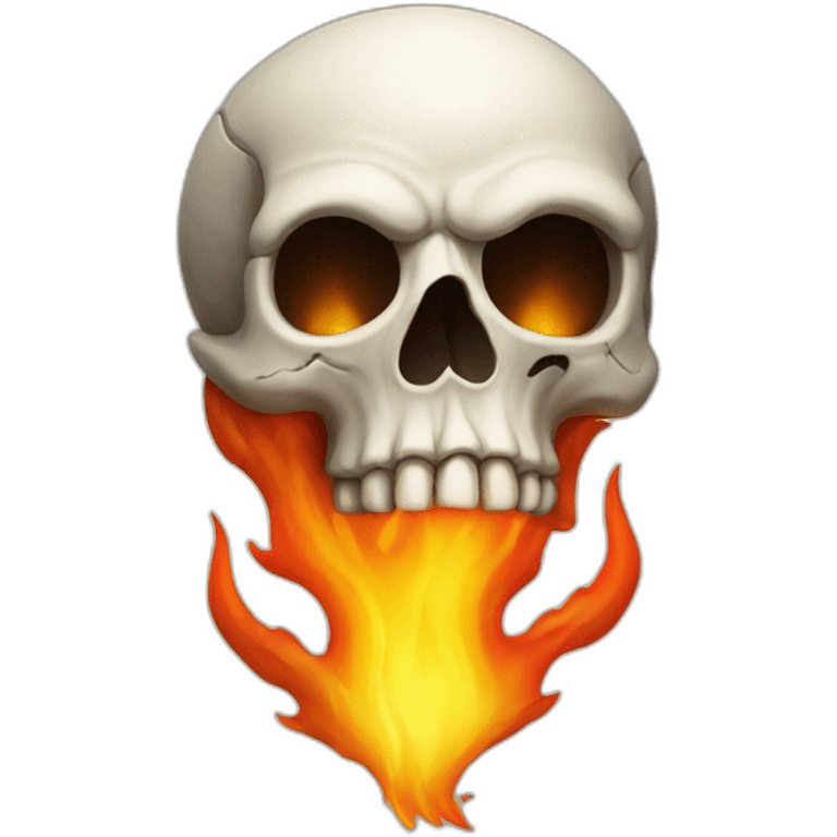 Skull fire emoji