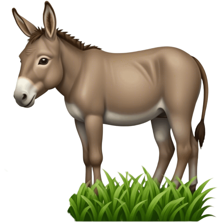 donkey in mouth grass emoji