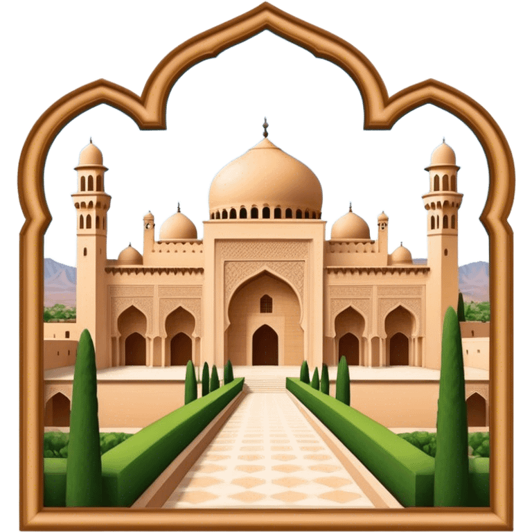 Alhambra Landmark Emoji – Highlighting its Moorish architecture and distinctive arches. emoji