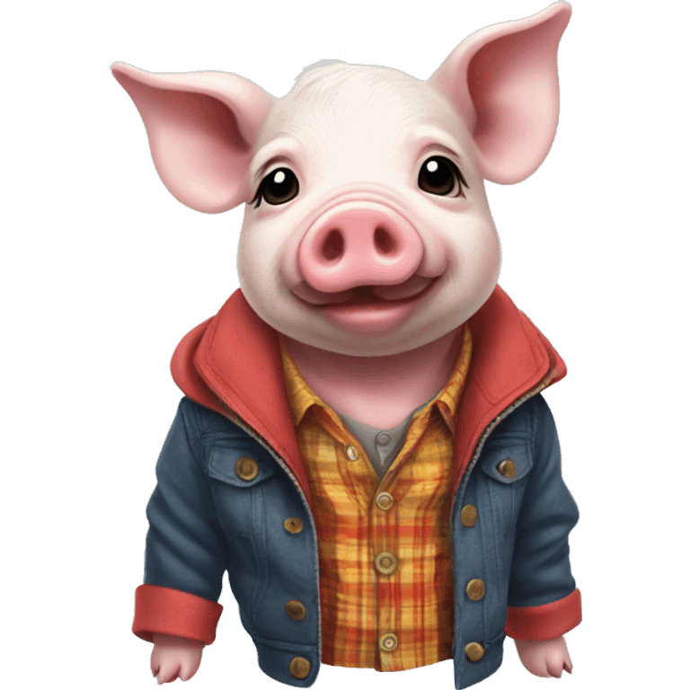 Mini pig in clothes emoji