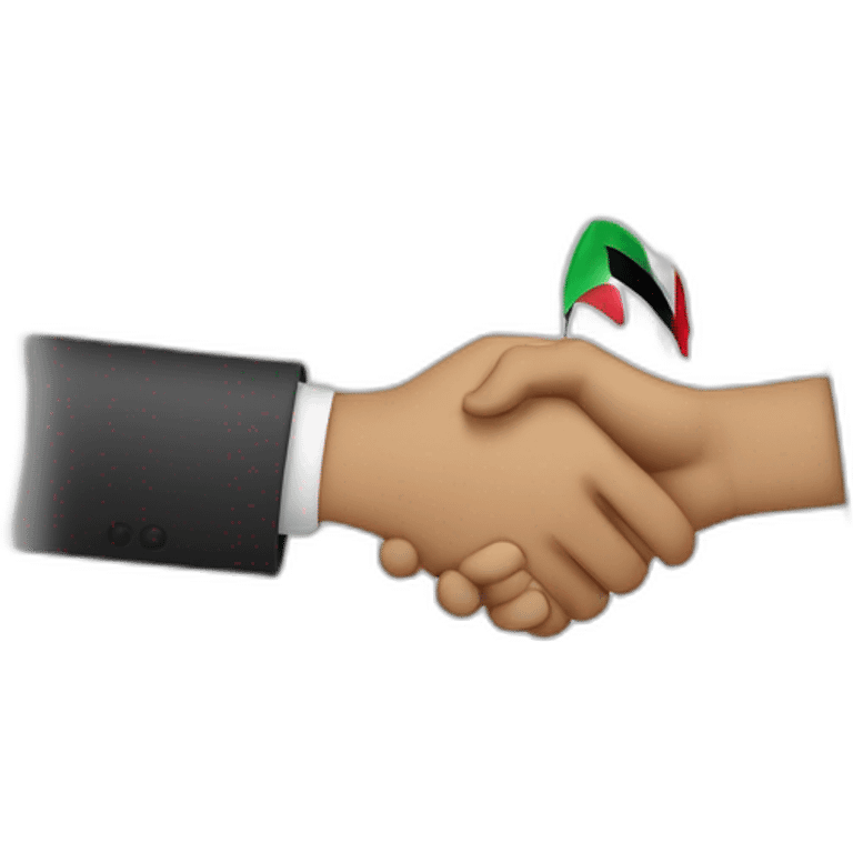 Palestinan and Isreali shaking hands emoji