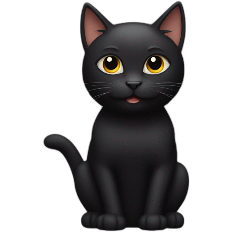 black cat with hands up  emoji