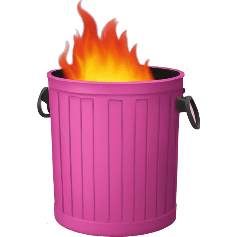 a burning garbage can but it is pink emoji