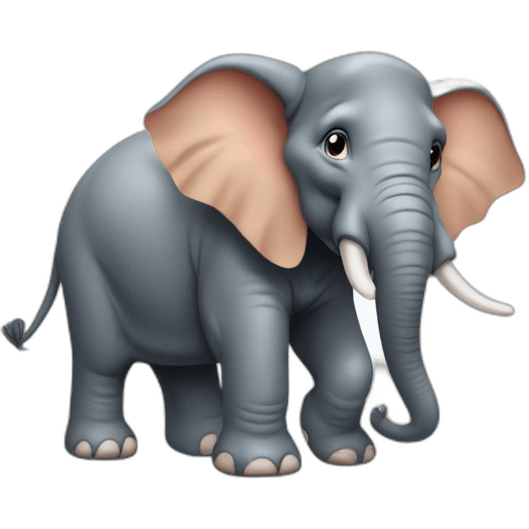 Souris sur elephant emoji