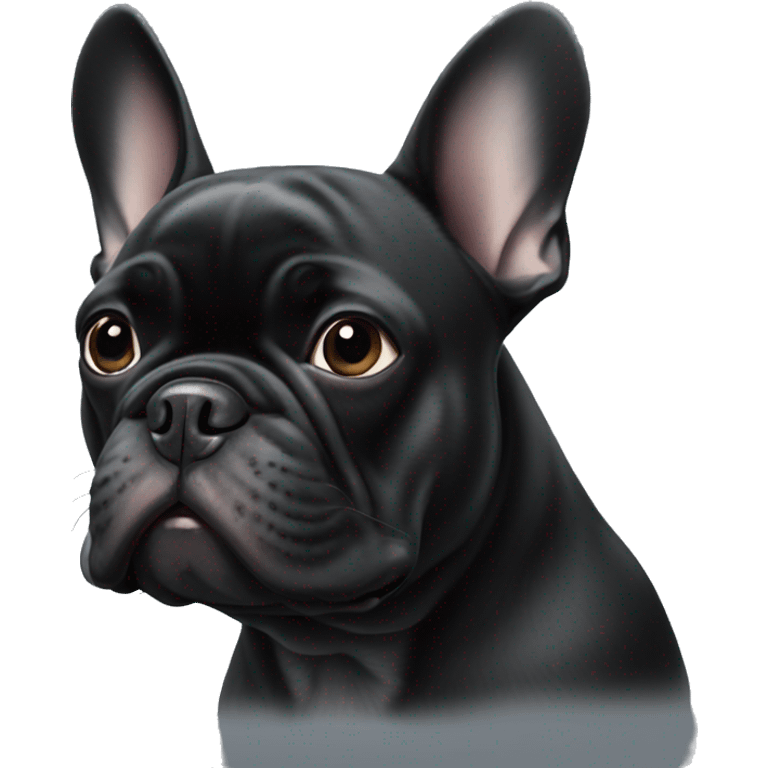 Black French Bulldog emoji