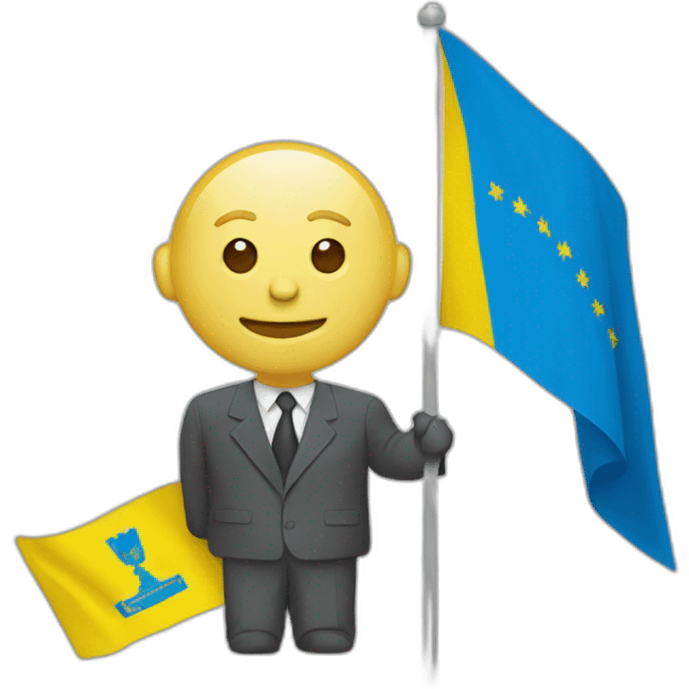 Flag of Ukraine and Putin emoji