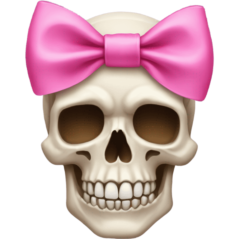 skull emoji with a pink bow emoji