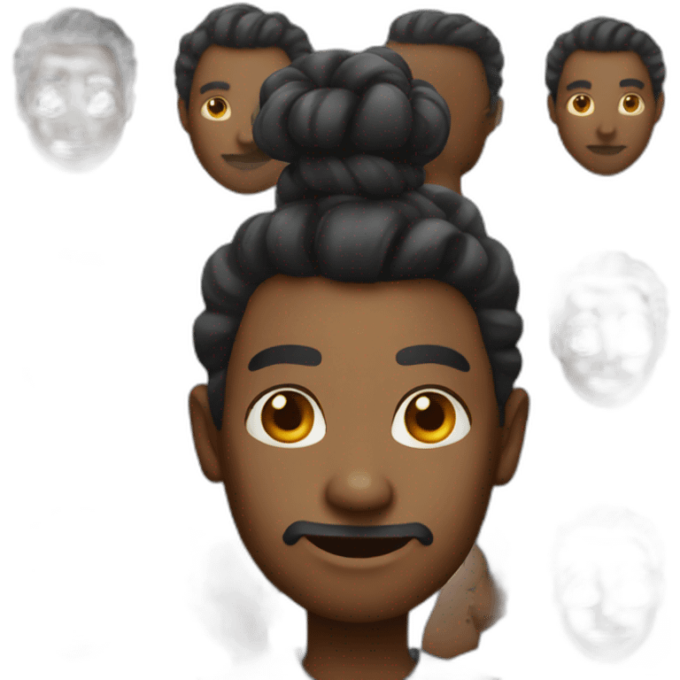 A black man with twists emoji