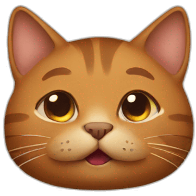 upside down brown cat emoji