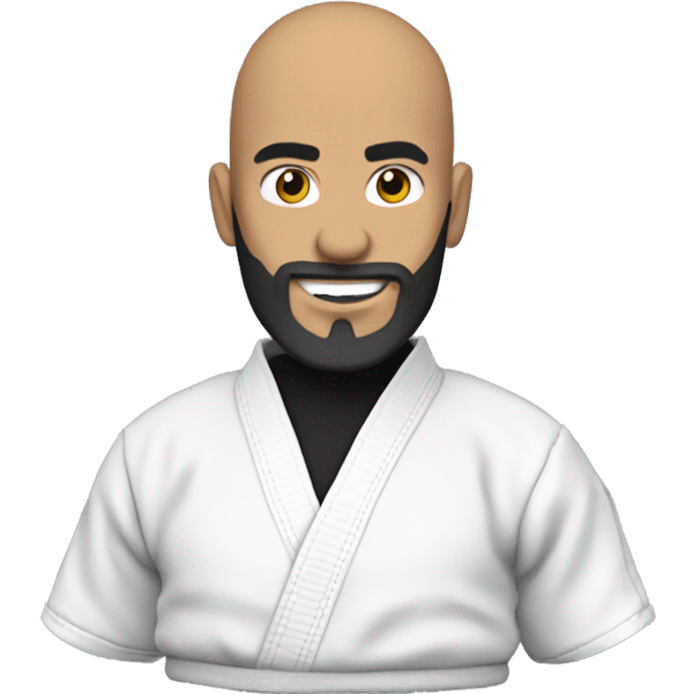 Blue belt jiu jitsu bald with beard emoji