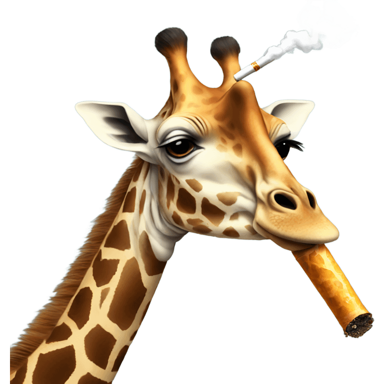 giraffe smoking  emoji