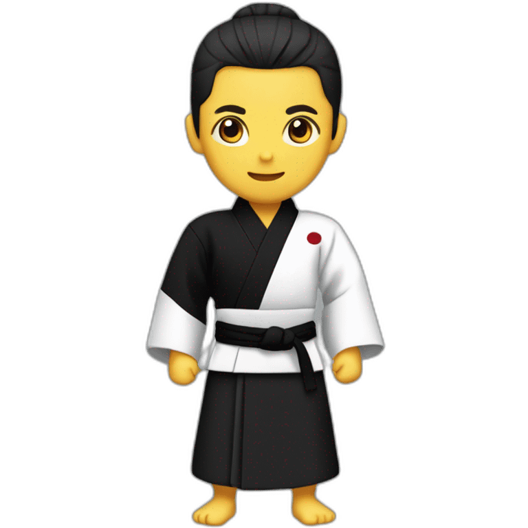 aikido stand up no hat black hakama emoji