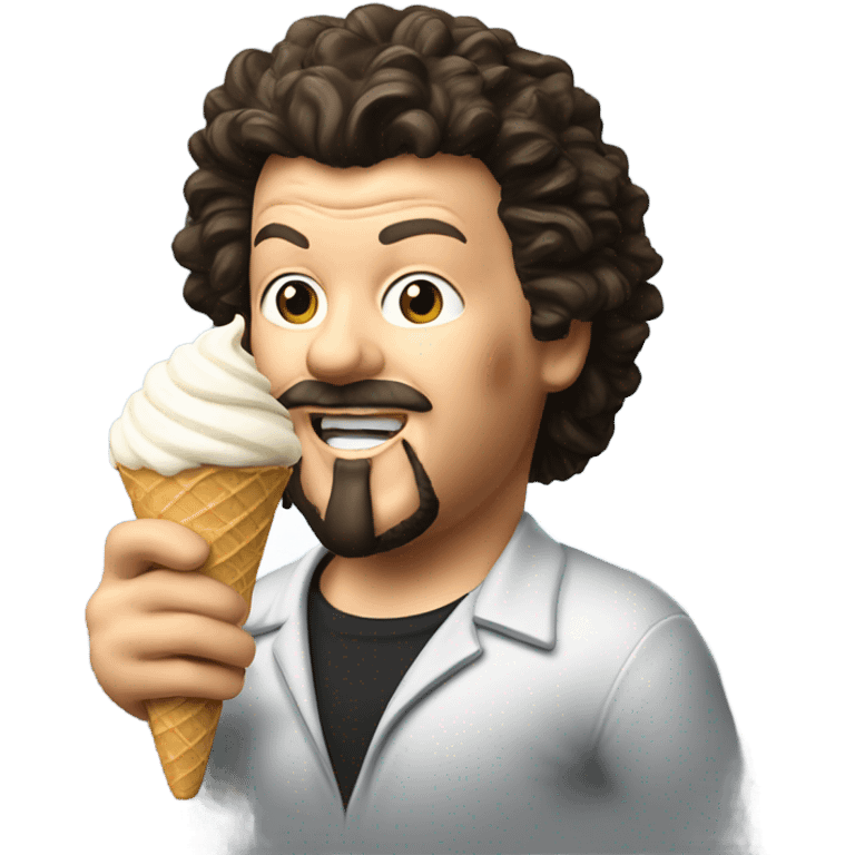 Kenny powers eating an ice cream emoji