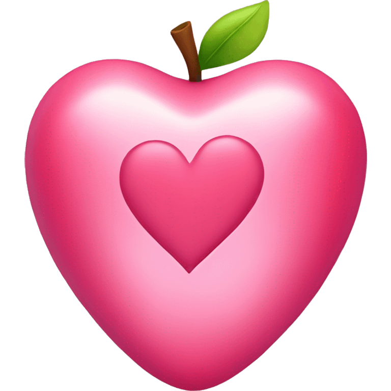 pink heart with apple emoji