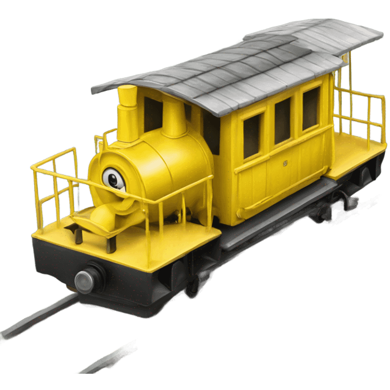 a little yellow narrow-gauge railway emoji