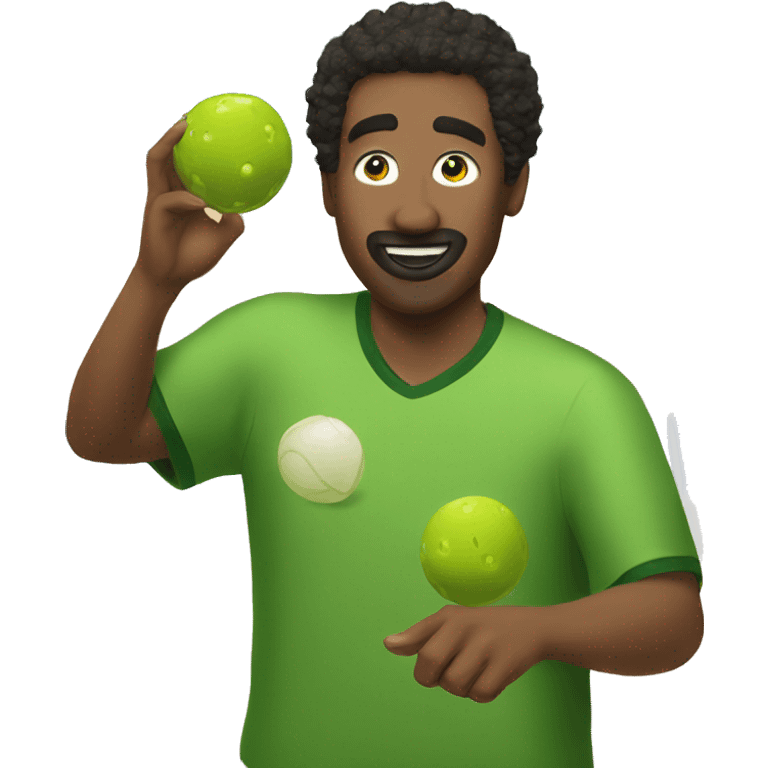 Me playing pickle ball emoji