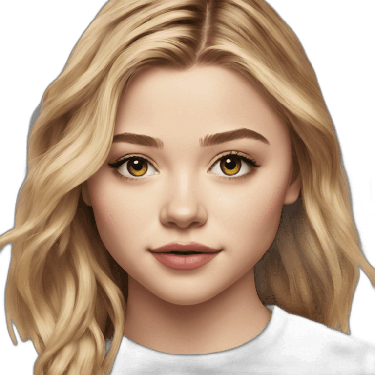 chloë grace moretz wearing tee emoji