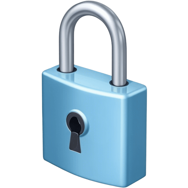 light blue Lock emoji