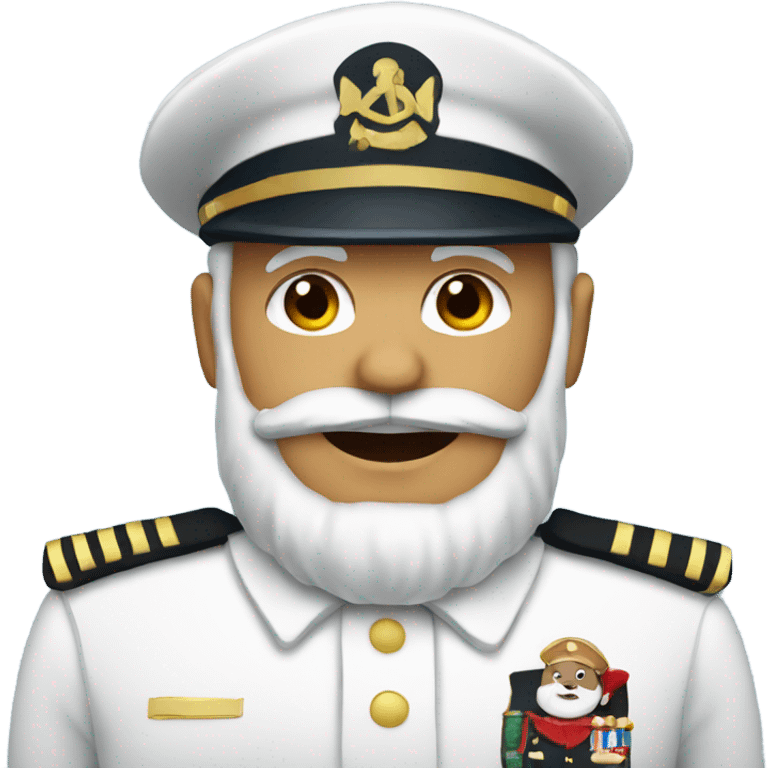 Santa in a marine uniform emoji