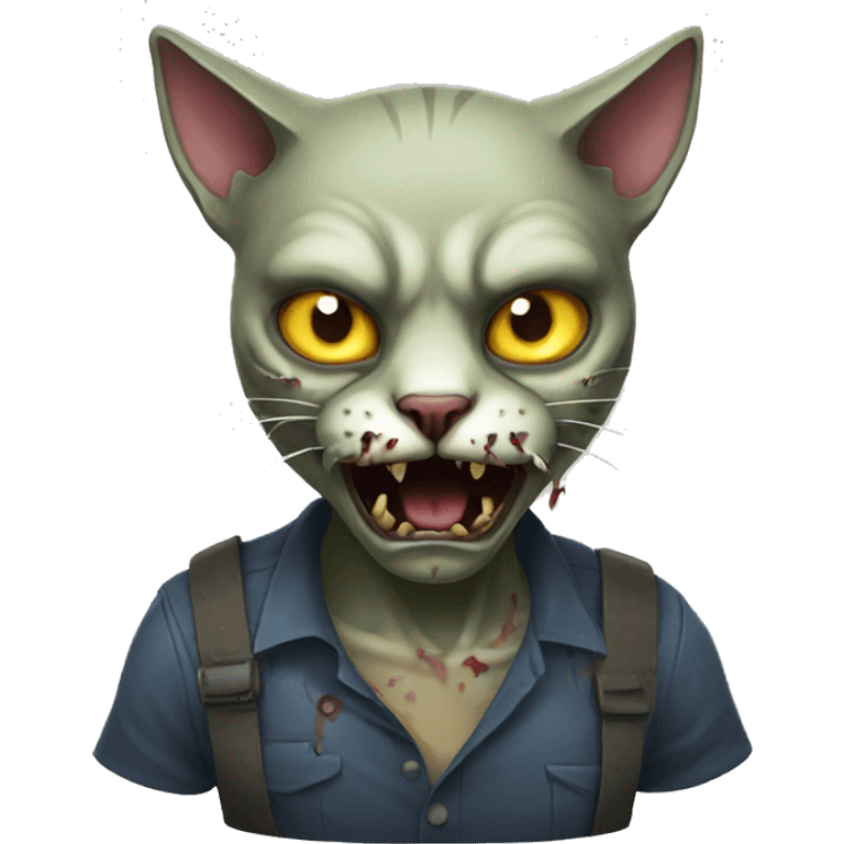 Cat zombie emoji