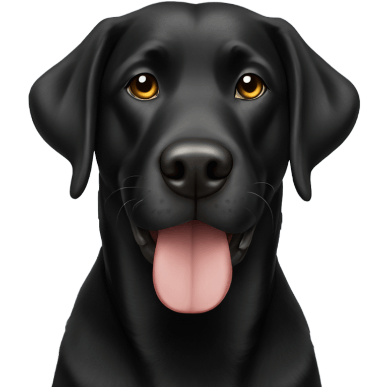 Black lab dog saluting  emoji