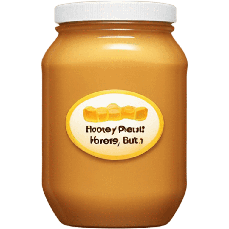 Jar of honey flavored peanut butter emoji