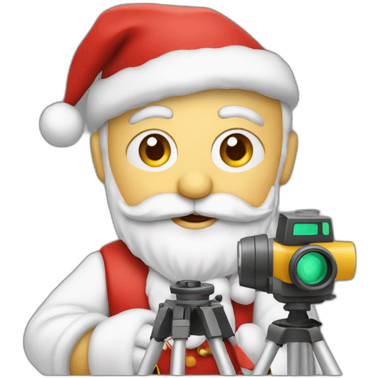 santa with a theodolite emoji