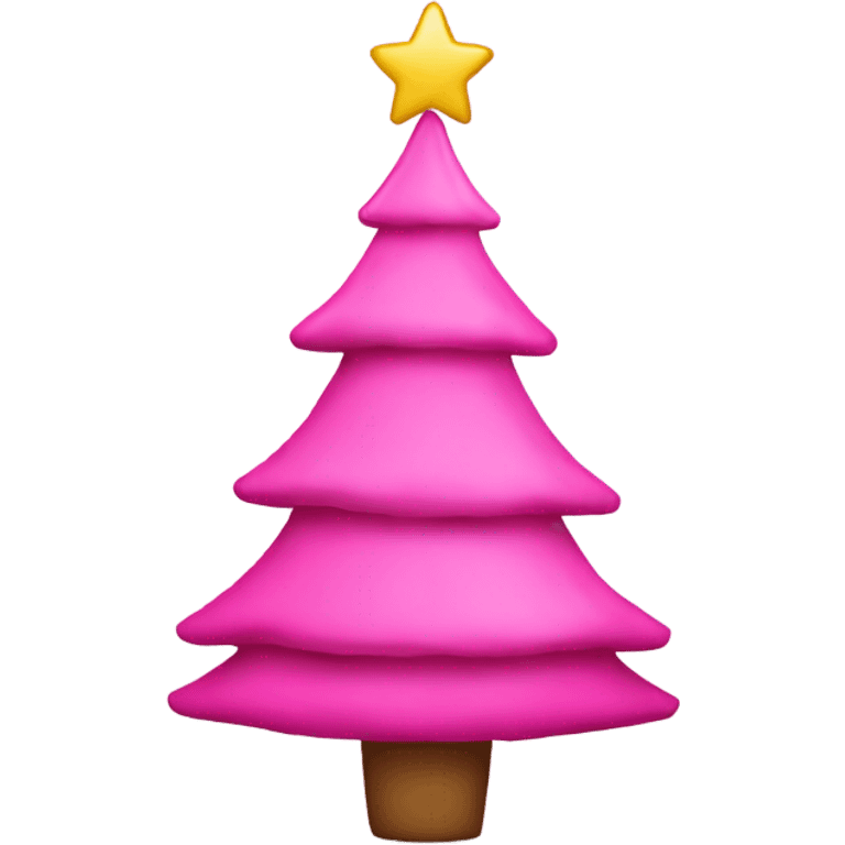 Pink Christmas tree  emoji