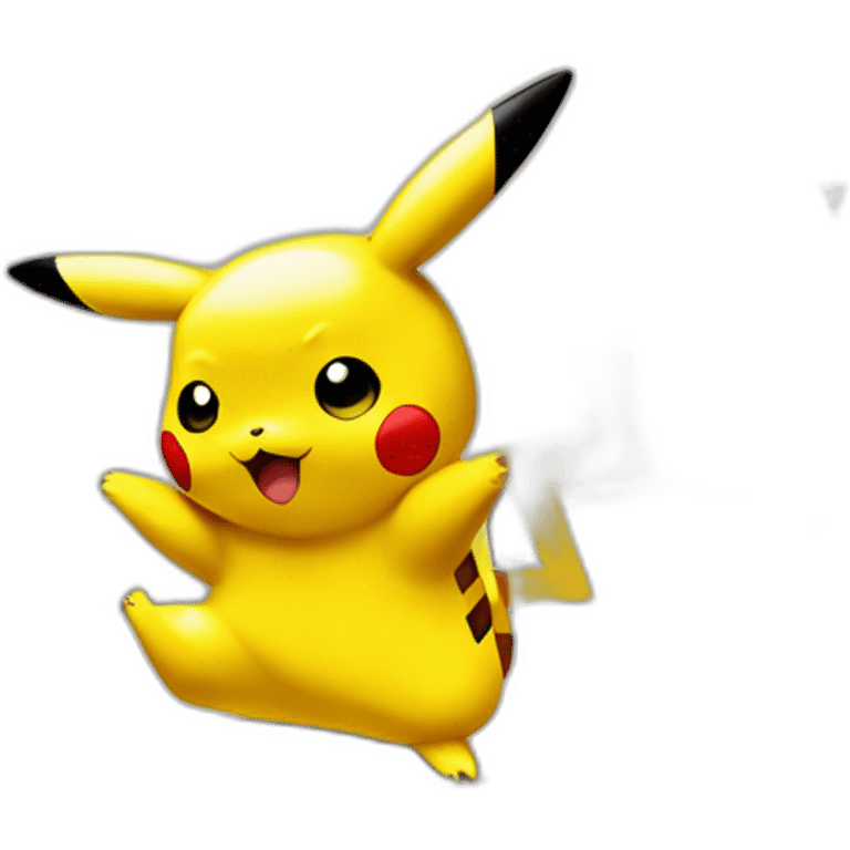 Pikachu qui danse dans un lit avec un evolie emoji