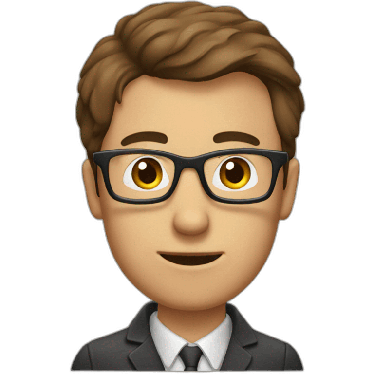 brown-short-haired classy man wearing glasses struggling to fit a key into a door-lock emoji