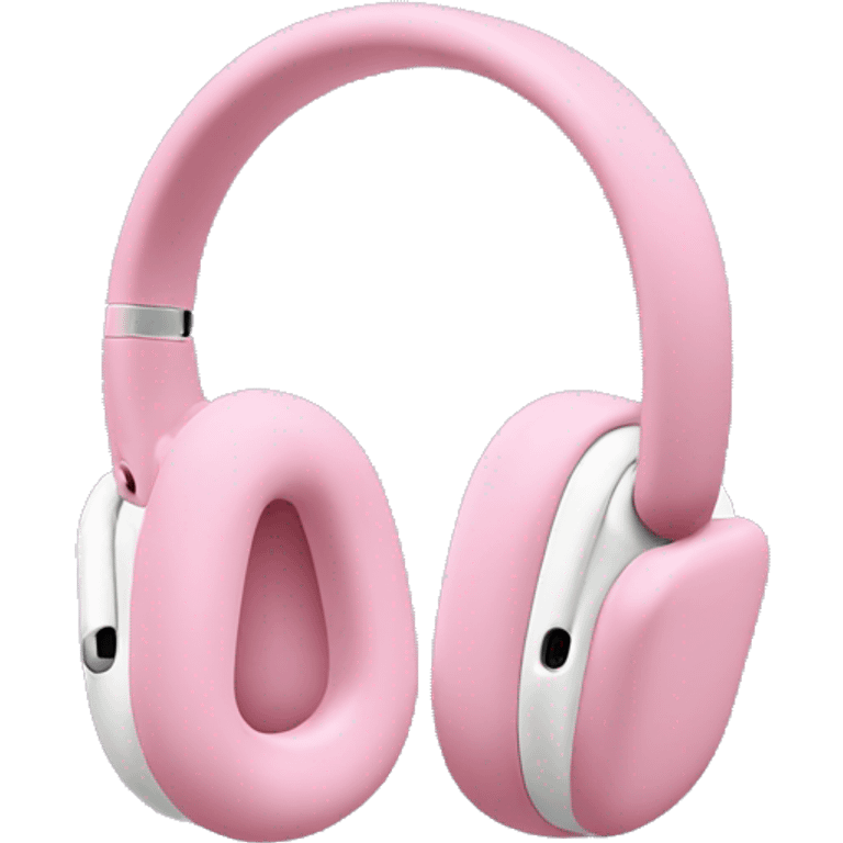 Airpods Max 1. generation with pink bow left and right emoji