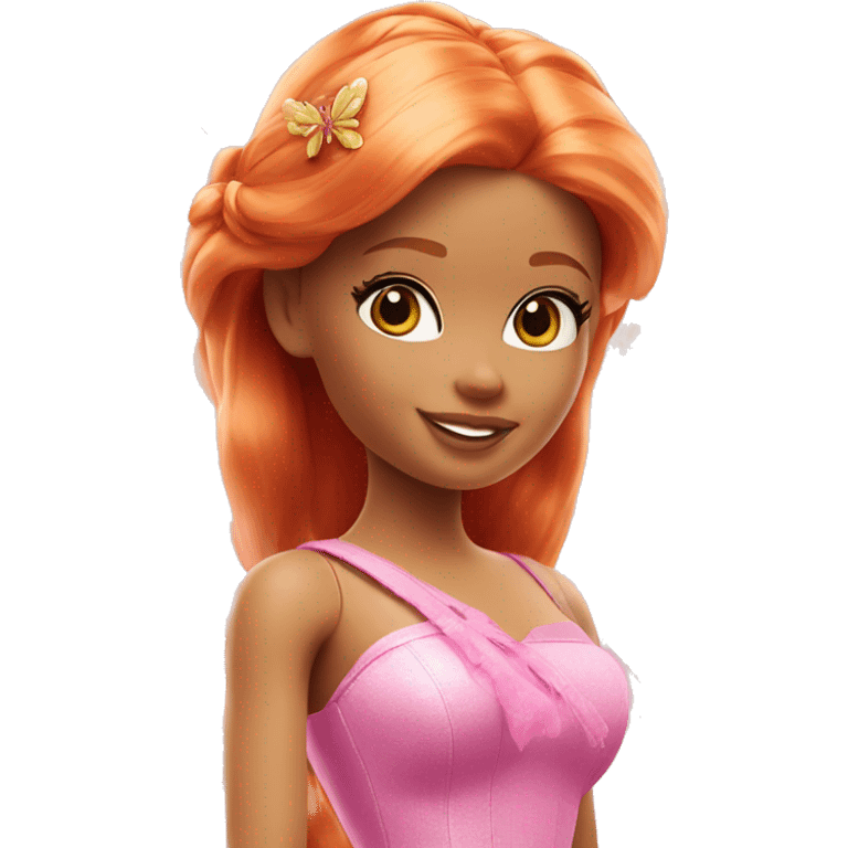 Attractive Barbie ginger fairy emoji