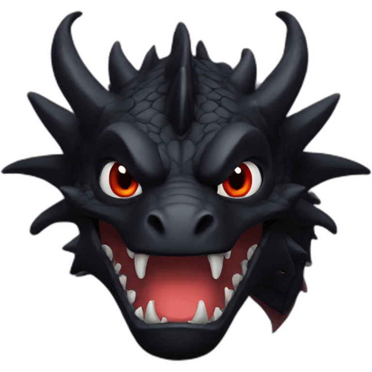 Red eyes black dragon emoji