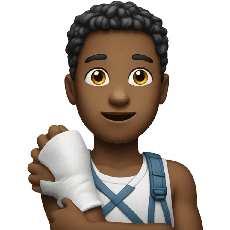 The boy with cast emoji