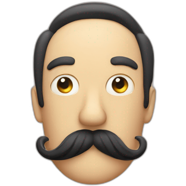 A moustache in the rubber hose animation style emoji