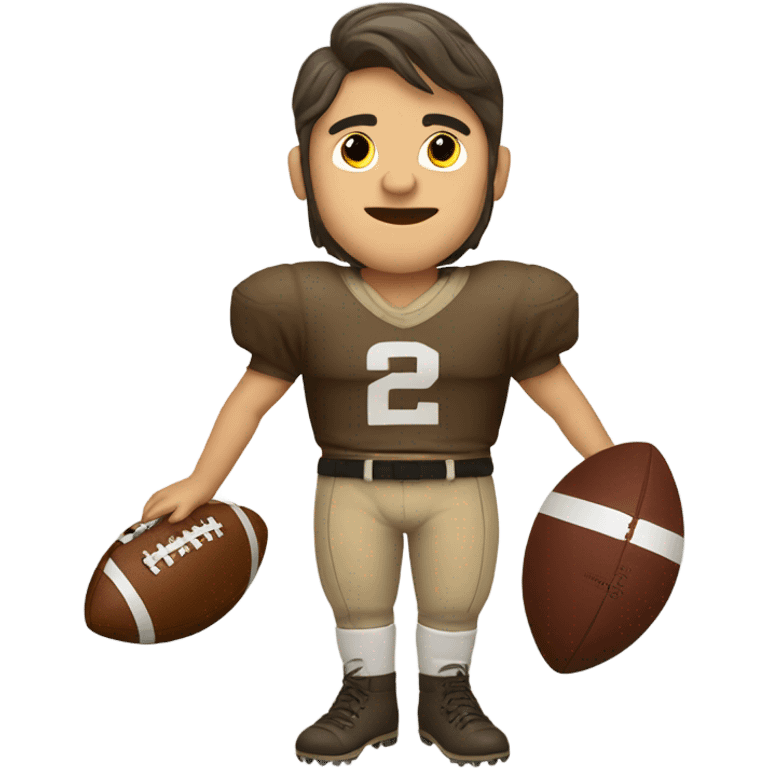 Davy Crockett with a football  emoji