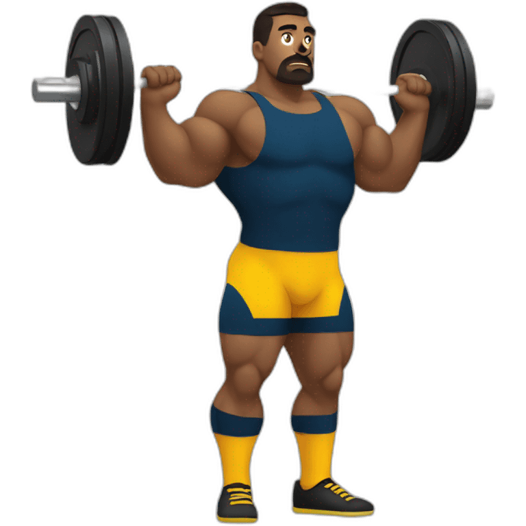 Powerlifter deadlifting emoji