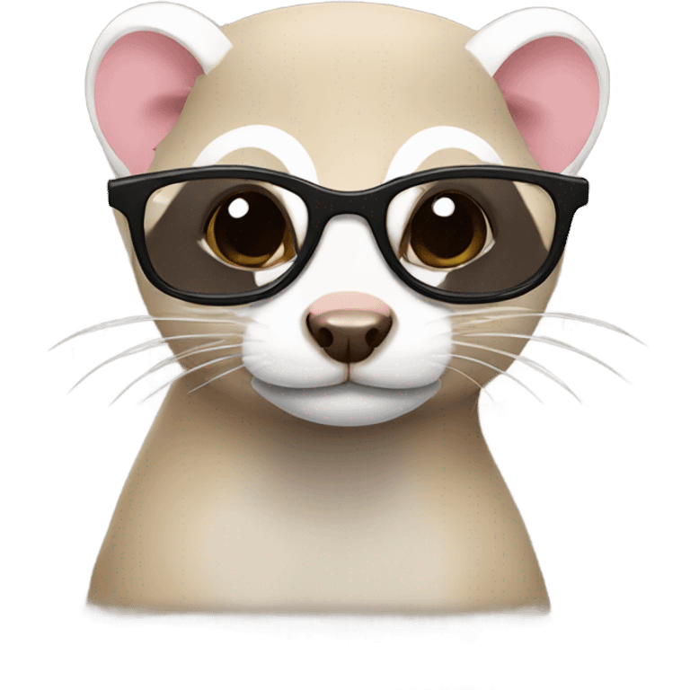 Ferret with glasses emoji