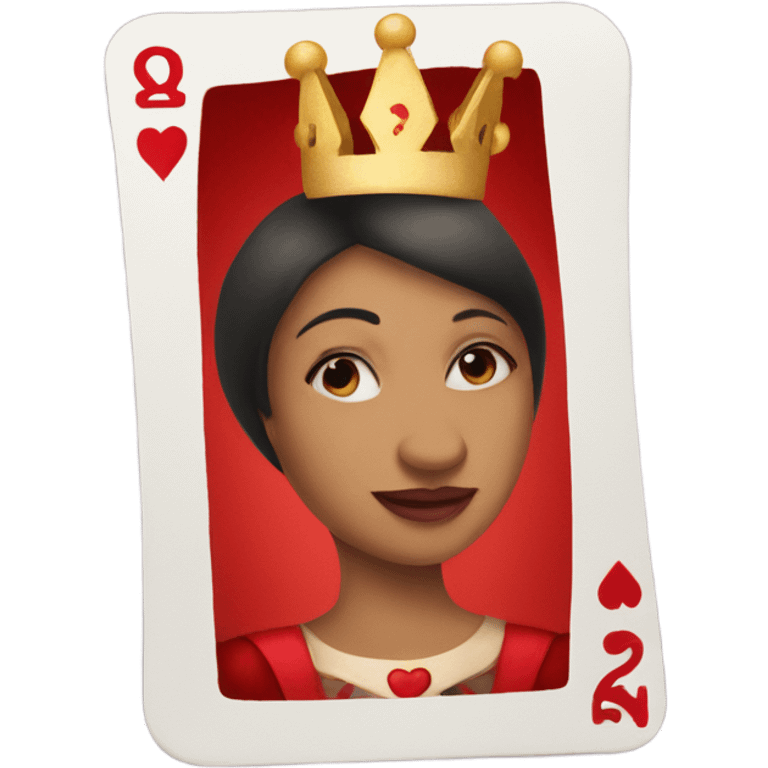 Queen of hearts card  emoji