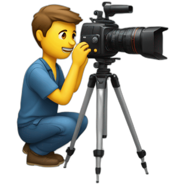 Cinematographer setting up a camera emoji