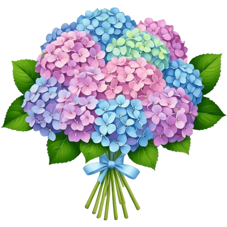 Bouquet of Hydrangeas pastel emoji