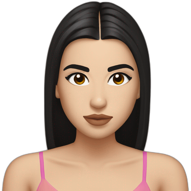 dua lipa, front facing emoji