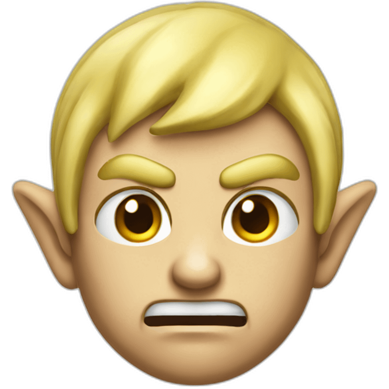 Angry blond elf man emoji