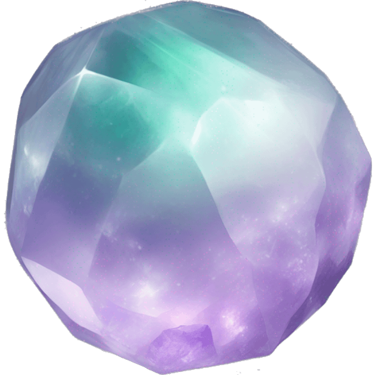 Pastel white fluorite crystal orb emoji