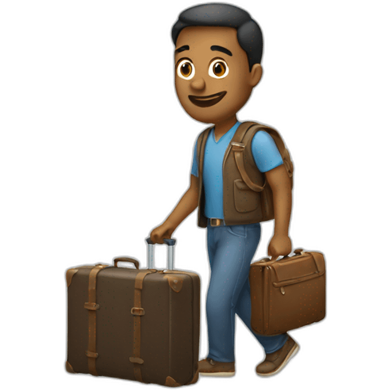 man with suitcase emoji